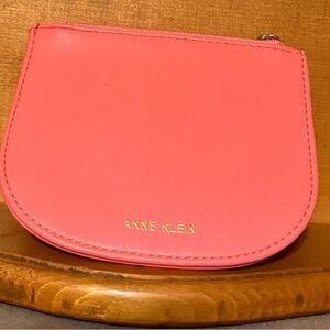 Anne Klein Charming Pink Faux Leather Coin Purse/Card Wallet
